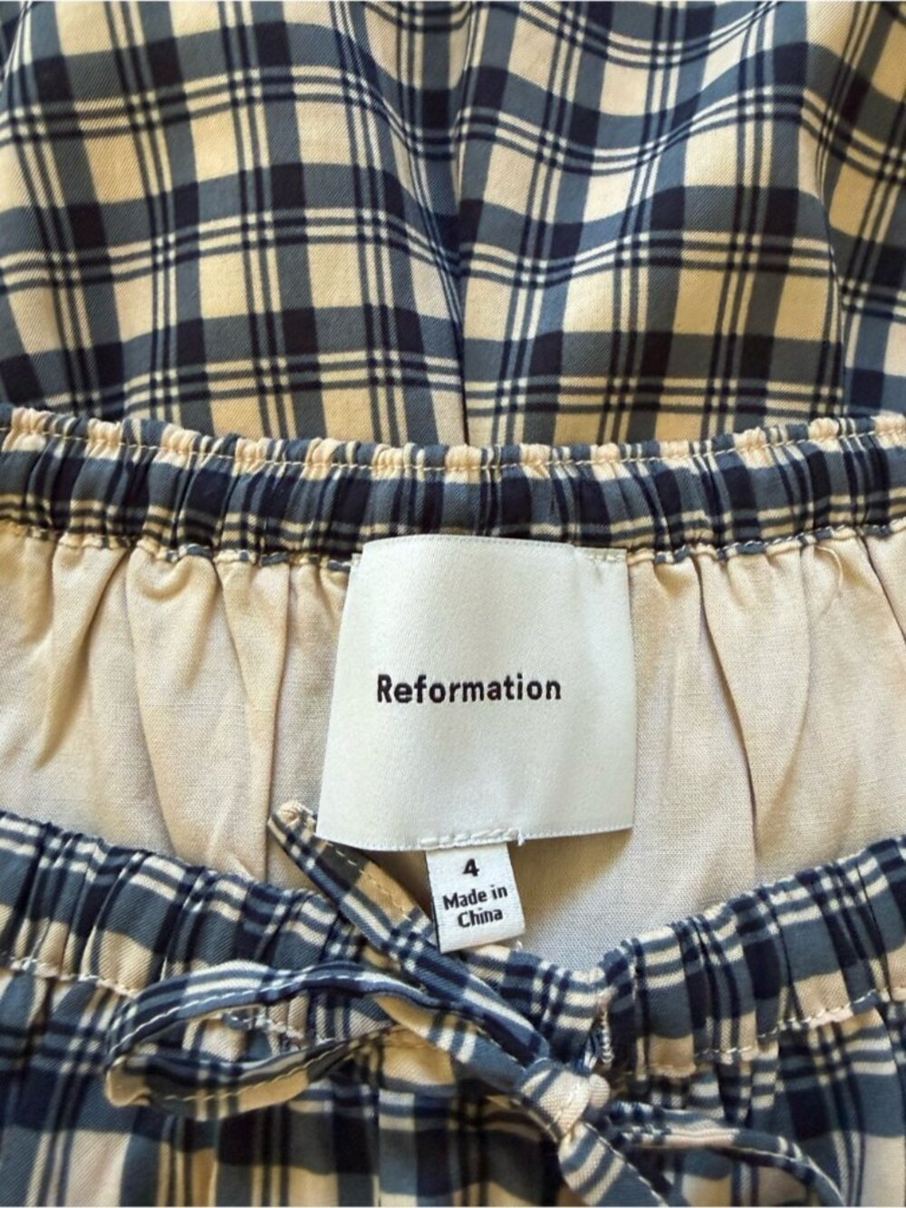 NEW Reformation Valetta Two Piece Matching Skirt Set Beacon Check | US 4 UK 8 - Picture 14 of 15